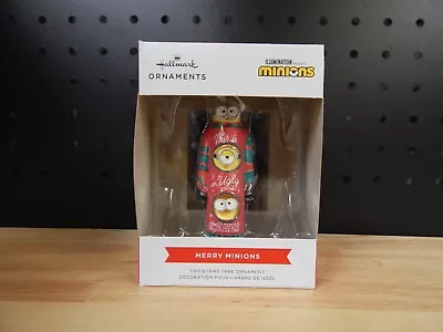 Hallmark Christmas Ornament Merry Minions Ugly Sweater-NIB 3HCM0841 • $7.99