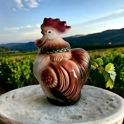 Vintage SIERRA VISTA Rooster Chicken COOKIE JAR California Pottery. • $29