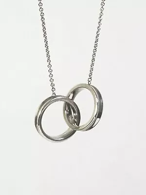 £167.54 • Buy Sterling Tiffany & Co. 1837 Interlocking Circles Rings Necklace 20  Chain 