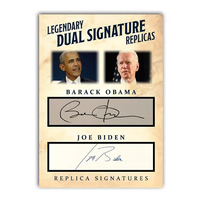 Barack Obama Joe Biden Collectible ACEO Replica Presidential Signature Card • $6.99