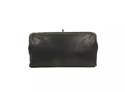 HOBO NWT Lauren Genuine Black Shimmer Color Leather Wallet Clutch • $65