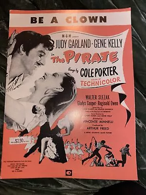 The Pirate Sheet Music Cole Porter Be A Clown Gene Kelley Judy Garland 1948 • $10