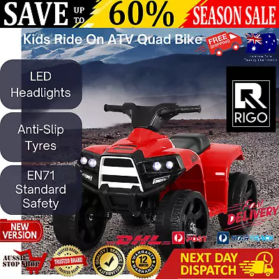 Kids Ride On ATV Quad Bike Children Electric Battery Toys With LED Headlights AU • $84.19