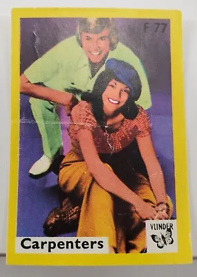 The Carpenters Vlinder Matchbox Labels Trading Cards Film TV And Music Stars • $5.96