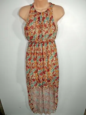 £9.99 • Buy Womens Eva & Lola Size Small Floral Sleeveless High Low Summer Dress Occasion 