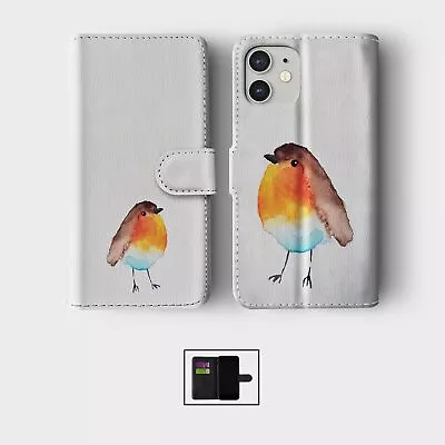 Case For Iphone 15 14 13 12 11 Se Pro  Wallet Flip Phone Cover Whale Bird Rabbit • £8.99