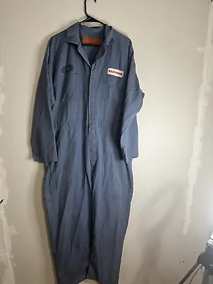 VTG Mechanic Coveralls Adult 48R Blue Michael Myers Cosplay USA Jumpsuit Costume • $48
