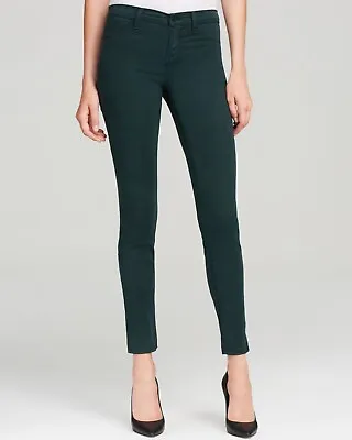 Nwt ＪBRAND Women's LUXE SATEEN 485 Mid Rise Super Skinny JEANS Forrest 25 • $49.99