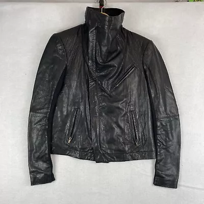 VEDA Women's Sz Medium Black Max Classic Leather Jacket Moto Motorcycle • $99.99