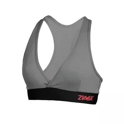 ZUMBA Allure V-Bra Top - NEW - Gravel XS • £9.80