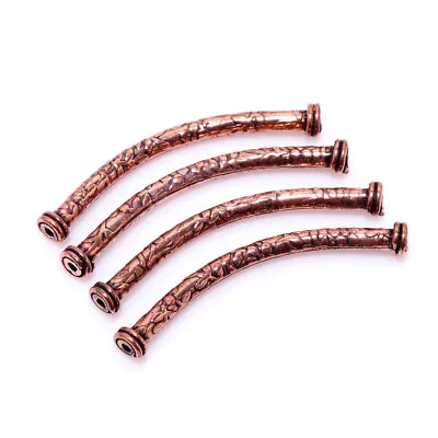 4 Pcs 48X2mm Bali Tube Bead Antique Copper Jewelry Making Tube 305 • $3.49