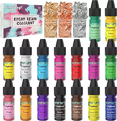 Epoxy Resin Pigment - 16 Colors Translucent Resin Colorant Resin Dye -10Ml • $14