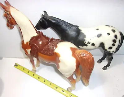 1950's Vintage Plastic Toy Western Cowboy Breyer & Hartland Plastics Horse Lot • $22.50