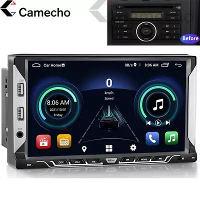 Android 11 6*USB Double 2Din Car Radio Stereo GPS Sat Nav FM Bluetooth Head Unit • £49.99