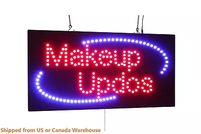 Makeup Updos Sign Super Bright High Quality LED Open Sign Store Sign Business • $119.20