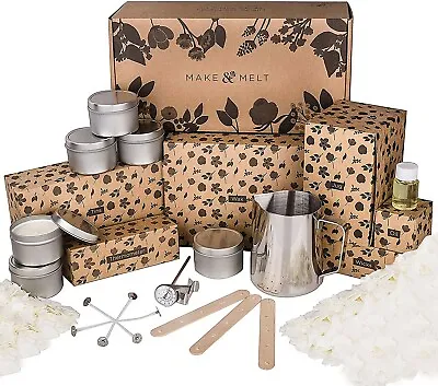 £34.99 • Buy MAKE&MELT Candle Making Kit For Adults With Soy Wax