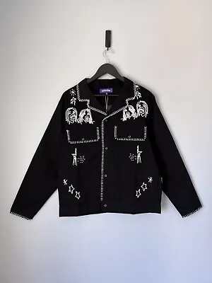 F*cking Awesome Embroidered Mechanics Jacket - Size Medium - Black • $75