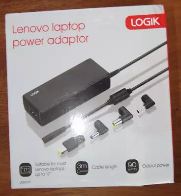 Logic Lenovo Asus Acer Clevo Compaq Laptop Computer Power Adaptor Black 3m Long • £13