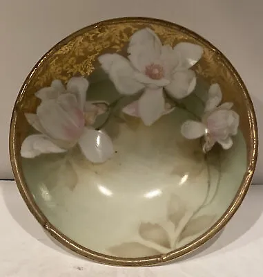 Reinhold Schlegelmilch Tillowitz Germany RS Prussia Gilded Iris Candy Dish Bowl • $37.50