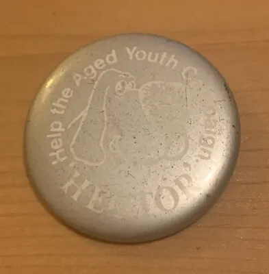 Vintage Hector Help The Aged Youth Campaign Tin Pin Button Badge - 29mm • £3.99