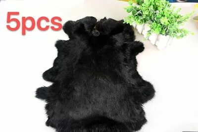 5PCS Rabbit Fur Skin Leather Hides Craft Pelts Animal Training Crafts Fly Tying • $34.19