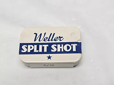 Vintage NOS Weller Split Shot Fishing Weights Sliding Tin 3/0 Sinkers • $14.99