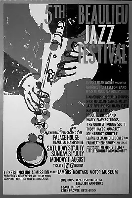 5th Beaulieu Jazz Festival Vintage Music Poster Art - 0633  • £10.99