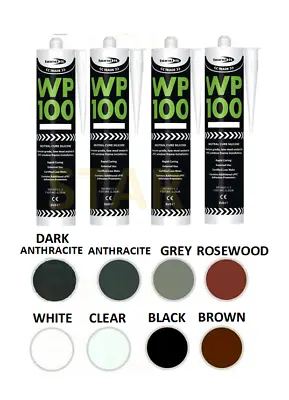 WP100 Silicone Sealant Rapid Cure Mastic External Door & Windows Frames 300ml • £7.69