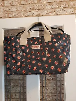 Cath Kidston London XL Tote Bag Shopper Deep + Wide Oil Cloth Blue Floral  • £15