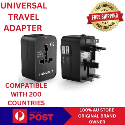 $18.95 • Buy LENCENT Universal Travel Adaptor All-in-One International Power Adapter USB Plug