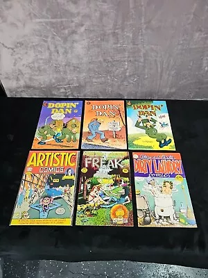 Lot Of 6 VTG Underground Comic Books Dopin Dan Freak Brothers 70's Comics • $9.95