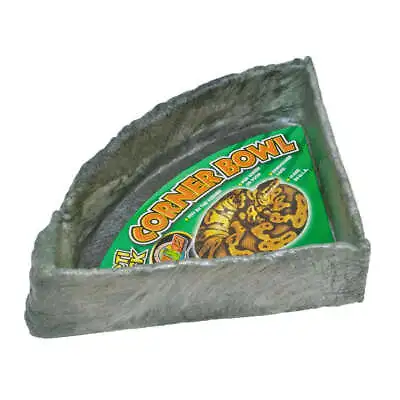 Zoo Med Repti-Rock Pet Reptile Terrarium Rock Corner Bowl Food Water Dish S - L • $8.99