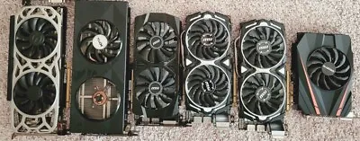 Graphics Card Lot Of 6 - Spares Or Repairs - GTX 1080Ti RX 570 8GB • $304.99