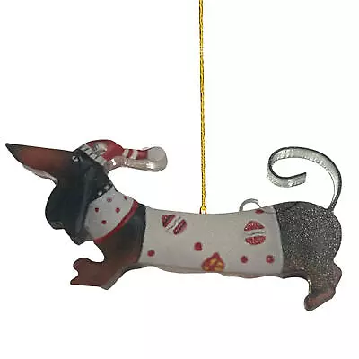 2×Christmas Dachshund Dog Ornament Xmas Tree Hanging Pendant For Home Decoration • $8.08