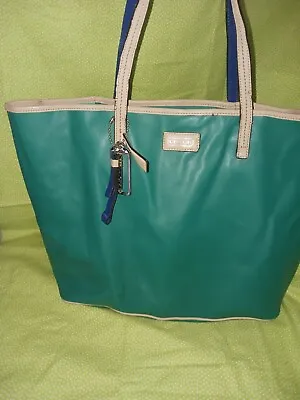 COACH Teal Green Color Large Leather Park Metro Tote No. G1376-F24341 • $98.50