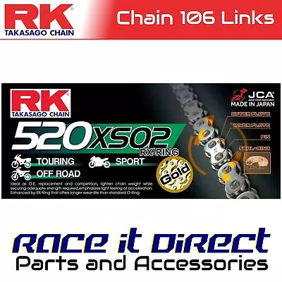 RK Chain For KAWASAKI ER 5 1997-2005 Heavy Duty RX Ring XSO2 Gold • £88.95