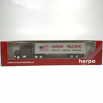 HO Scale HERPA 6181 Union Pacific Mack CH613 Cab W/45' Box Trailer  • $37.99