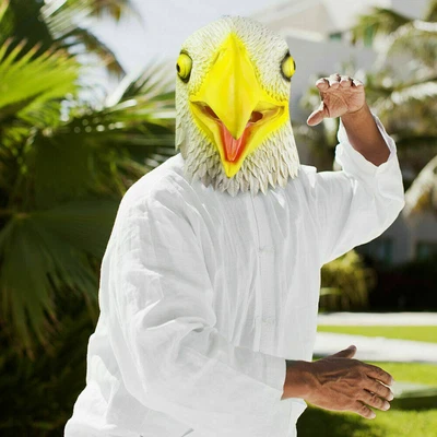£23.99 • Buy Halloween Latex Eagle Head Mask Headgear Masquerade Costumes Party Cosplay Props