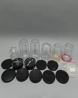 Magic Bullet Lot Of Cups Lids Screw On Top Replacement Parts Accessories • $29.26