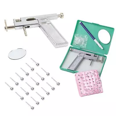 £9.99 • Buy Ear Body Pierce Piercing Gun Tools Kit Set With 100 Stainless Steel Metal Studs
