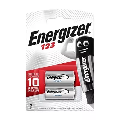 2 X Energizer 123 Lithium 3V Photo Camera Batteries CR123 CR123A DL123 DL123A B2 • £5.85