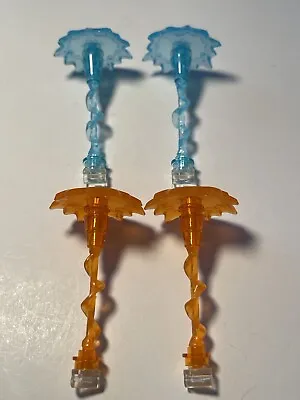 Lego Minifigure Marvel DC Weapons Lot Translucent Blue Orange Blasters W/Handle • $11.87