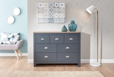 £187.95 • Buy Lancaster Slate Blue Merchants Chest Sideboard - 7 Drawers Country Shaker Style