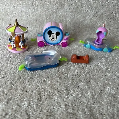 Vintage Polly Pocket Disney Magic Kingdom Rides Lot Mickey Mouse Drum Carousel • $25