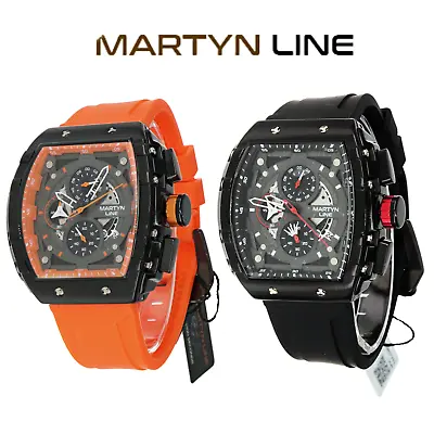 Skeletor Chrono Watch In Steel With Martyn Line Rubber Straps • $68.26