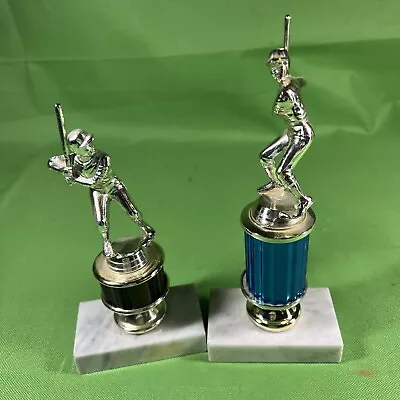 Lot Of 2 Vintage Basketball Trophies Marble Base Plastic Topper • $1.99