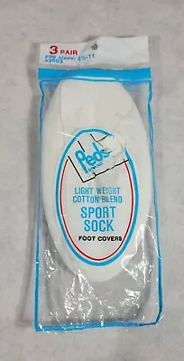 Vintage 3 Pairs Of Peds Sport No Show Socks  Shoe Size 8.5-11 New NOS • $19