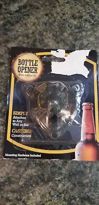 Cast Iron Wall Mount Black Bear Head Beer Bottle Opener • $10