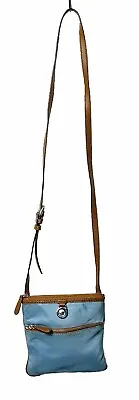 Michael Kors Kempton Nylon Small Pocket Crossbody Purse Shoulder Bag Light Sky • $24
