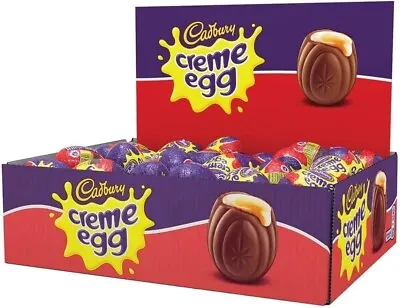 £29.99 • Buy Full Box Of 48 Cadbury Creme Egg Thank You Gift Chocolate Filled Eggs Xmas New 